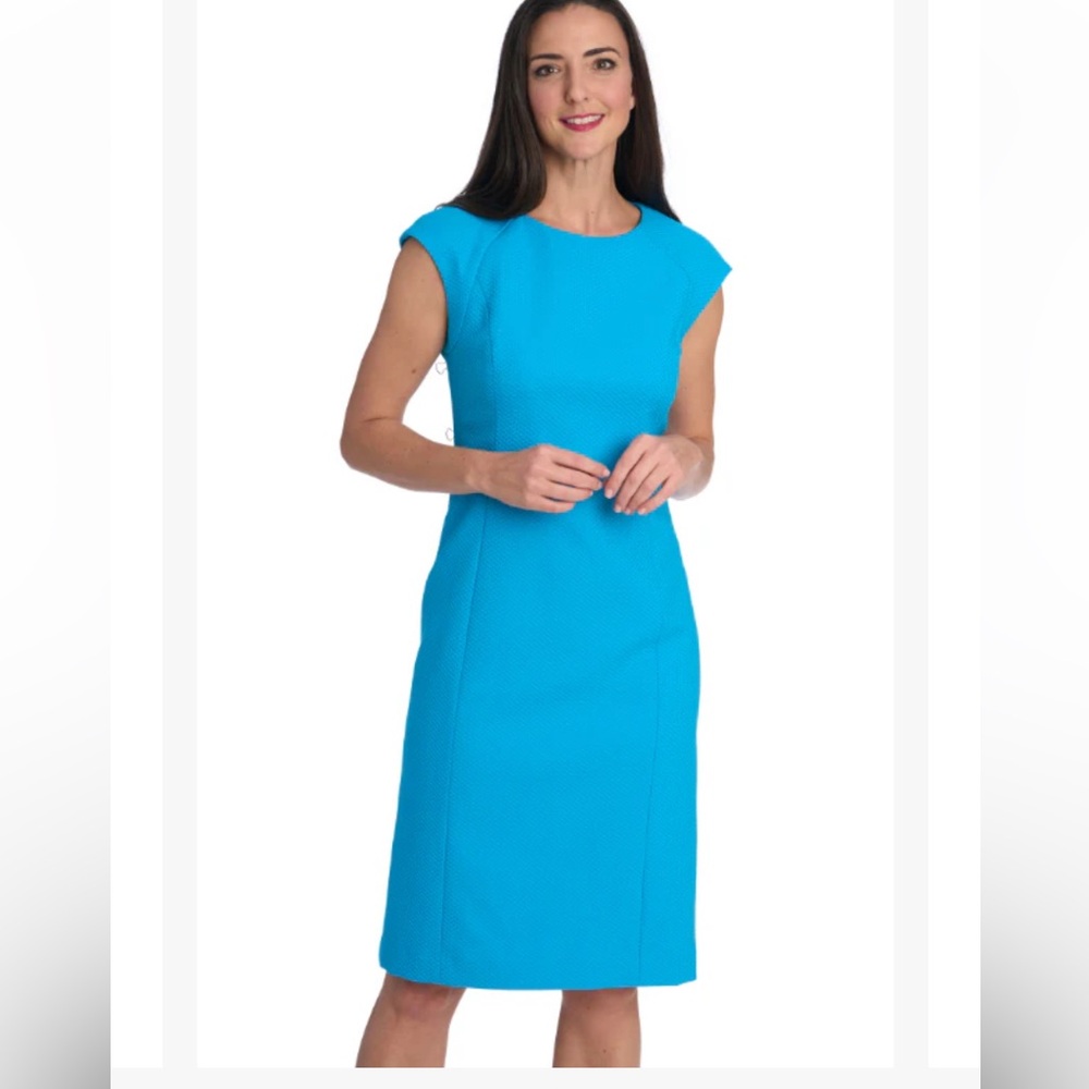 Nina Mclemore Elegant Blue‎ Women's Dress- worn twice. 695 retail